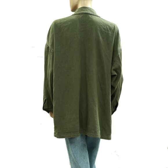 Free People We The Free Madison City Denim Jacket Top Oversized M New 285614 - Picture 7 of 10